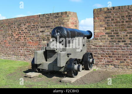 Un canon à Tilbury Fort, Essex, UK Banque D'Images