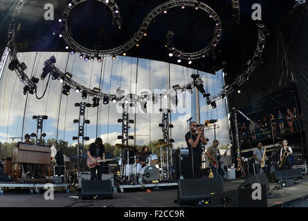 Arrington, Virginia, USA. 13 Sep, 2015. TROMBONE SHORTY & ORLEANS AVENUE amener le jazz à ''LOCKN'' festival de musique d'enclenchement du Oak Ridge Farm en ARRINGTON, Virginie le 12 septembre 2015.Photo ©jJeff Moore © Jeff Moore/ZUMA/Alamy Fil Live News Banque D'Images