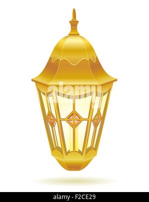 Retro Vintage street light vector illustration isolé sur fond blanc Illustration de Vecteur