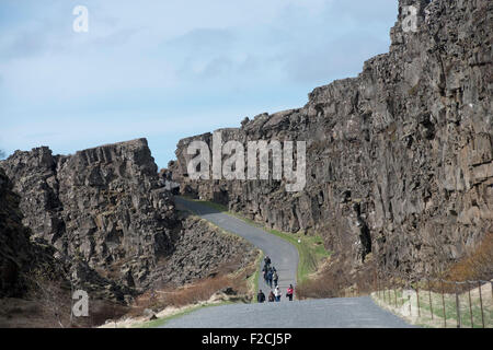 L'Islande le lieu de lumière et de glace,est,paradis géologie avec geysirs et volcans Banque D'Images