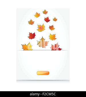 Automne feuilles d'érable, automne fond Illustration de Vecteur