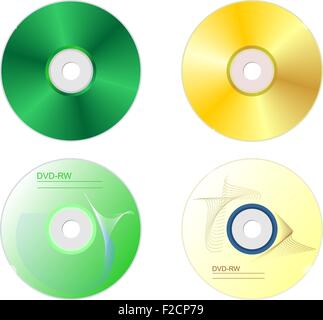 Illustration réaliste lecteur disque avec deux côtés Illustration de Vecteur