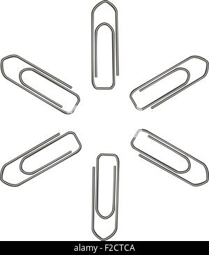 Illustration réaliste paper clip Illustration de Vecteur
