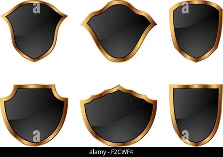 Ensemble de protections en 6 formes différentes Illustration de Vecteur