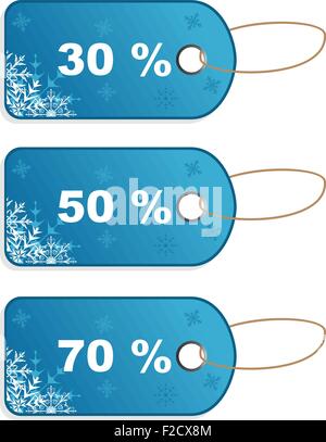 Définir l'hiver des billets à prix réduits Illustration de Vecteur