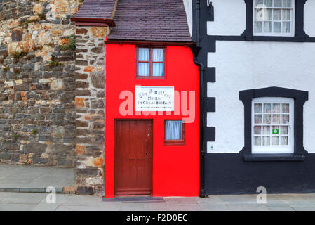 La plus petite maison en Grande-Bretagne, Conwy, Pays de Galles, Royaume-Uni ; Banque D'Images