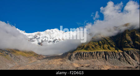 Vue de l'Annapurna, du Camp de base de l'Annapurna Himalaya, Népal, Banque D'Images