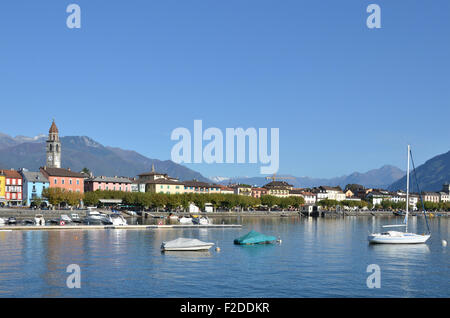 Ascona, célèbre station suisse au lac Majeur Banque D'Images