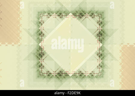 Résumé motif symétrique avec des carrés et des triangles Banque D'Images