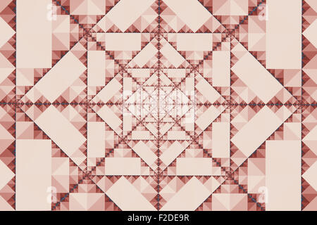 Résumé motif symétrique avec des carrés et des triangles Banque D'Images