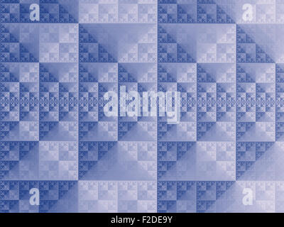 Résumé motif symétrique avec des carrés et des triangles Banque D'Images