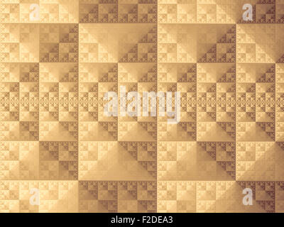 Résumé motif symétrique avec des carrés et des triangles Banque D'Images