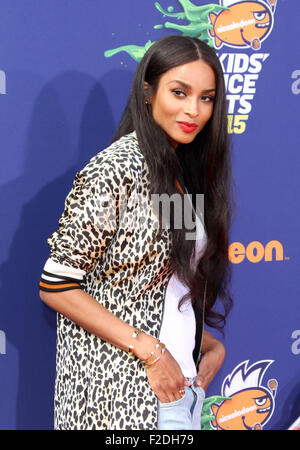 Nickelodeon's Kids' Choice Awards 2015 Sport à l'UCLA's Pauley Pavilion comprend : Ciara Où : Los Angeles, California, United States Quand : 16 Juil 2015 Banque D'Images