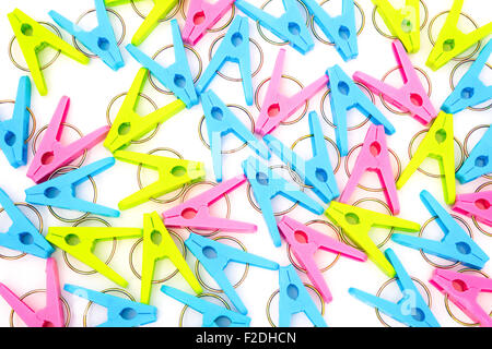 Beaucoup de linge sur un fond blanc Banque D'Images