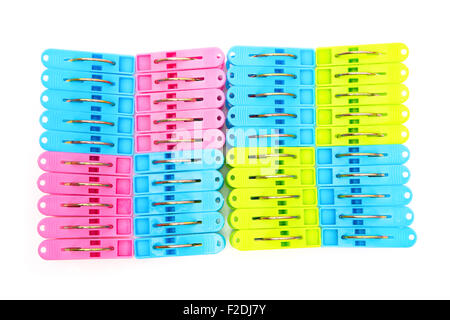 Beaucoup de linge sur un fond blanc Banque D'Images