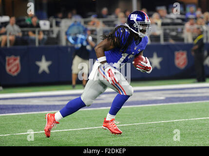 Sep 13, 2015 : New York Giants receveur Dwayne Harris # 17 lors d'un match de football américain NFL entre les Giants de New York et les Cowboys de Dallas à AT&T Stadium à Arlington, TX Dallas battu New York 27-26 Albert Pena/CSM Banque D'Images