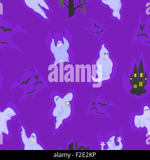 Avec les esprits sans couture sur Halloween Illustration de Vecteur