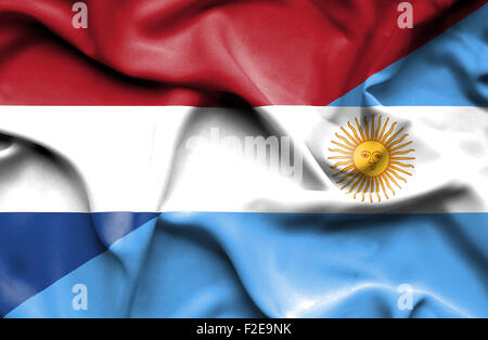 Waving Flag de l'Argentine et Banque D'Images