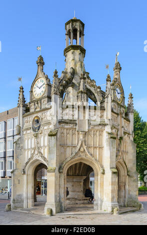 Chichester Cross ou Market Cross, monument historique de Caen Stone au centre-ville de Chichester, West Sussex, Angleterre, Royaume-Uni. Banque D'Images