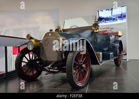 A.L.F.A 24 HP au musée Alfa Romeo à Arese Banque D'Images