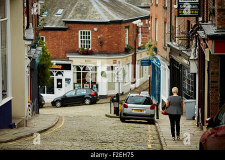 La rue de l'église ancienne Churchwallgate à Macclesfield Cheshire UK UK Grande-bretagne British United Kingdom Europe Européen Banque D'Images