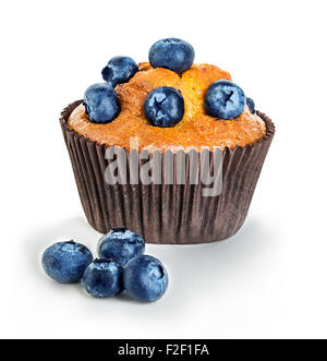Muffins close-up isolé sur fond blanc Banque D'Images