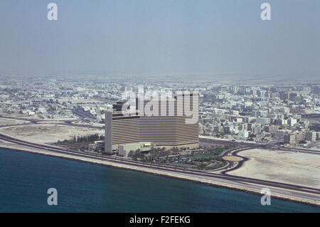 Dubai et Dubai Creek dans les années 1990, avant le grand boom de développement. Banque D'Images