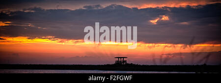 Coucher du soleil à Merritt Island, Brevard County, Floride, États-Unis Banque D'Images