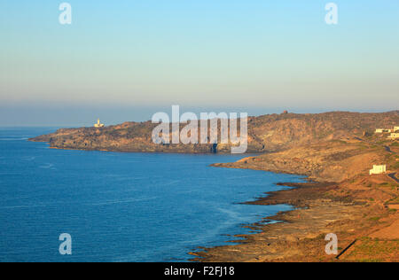 Vue de punta Spadillo à Pantelleria, Sicile Banque D'Images