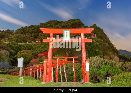 Motonosumi Inari dans la préfecture de Yamaguchi, Japon. (Signe de "otonosumi Inari') Banque D'Images