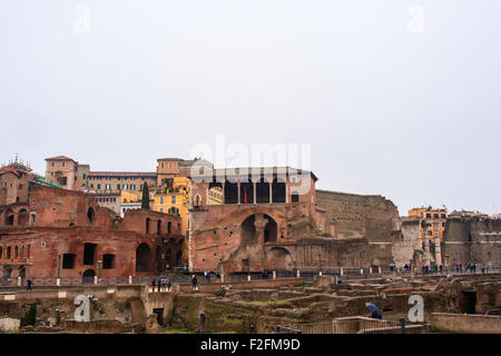 Avis de Forums Impériaux, Forum de Trajan à Rome, Italie Banque D'Images