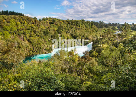 Cascade de Huka près de Taupo, île du Nord, Nouvelle-Zélande Banque D'Images