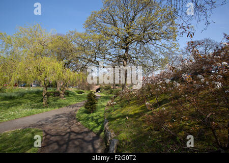 Village de Port Sunlight, Angleterre. en vue printemps pittoresque port sunlight est dell. Banque D'Images