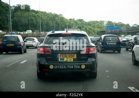 Embouteillage sur les véhicules automobiles d'attente délai autoroute M25, England, UK Banque D'Images