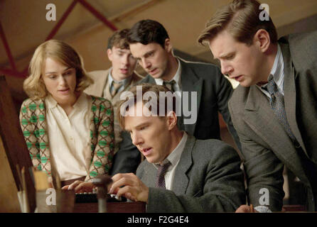 Le jeu d'IMITATION 2014 Weinstein Company film avec de gauche Keira Knightley, Matthew Beard, Benedict Cumberbatch, Matthew Goode, Allen Leech Banque D'Images