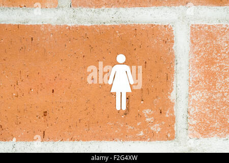 Toilette publique pour femmes Sign Banque D'Images