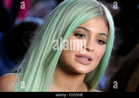 Kylie Jenner assiste à l'inauguration de l'usine de sucre à la Brasserie Américaine Washington Street le 16 septembre 2015 à New York City Banque D'Images