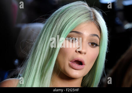 Kylie Jenner assiste à l'inauguration de l'usine de sucre à la Brasserie Américaine Washington Street le 16 septembre 2015 à New York City Banque D'Images