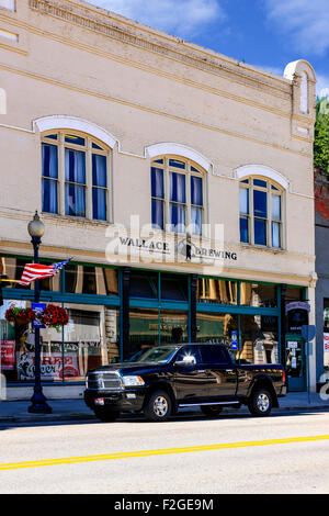 Bâtiment historique Brasserie Wallace dans la ville historique de Wallace et situé dans le district minier de la vallée d'argent de l'Idaho Banque D'Images