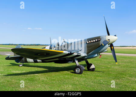 Supermarine Spitfire sur l'aviation à l'Imperial War Museum, Duxford, Cambridgeshire, Angleterre, RU Banque D'Images