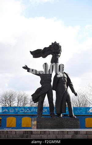 Monument à la réunion de l'Ukraine et la Russie à Kiev, Ukraine Banque D'Images