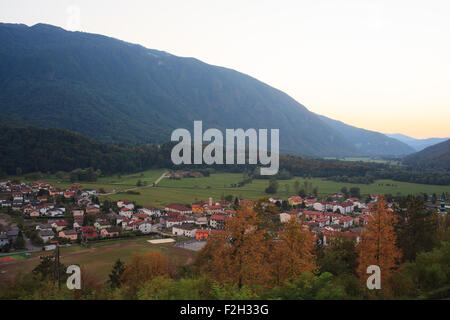 Avis de Kobarid, petite ville de Slovénie Banque D'Images