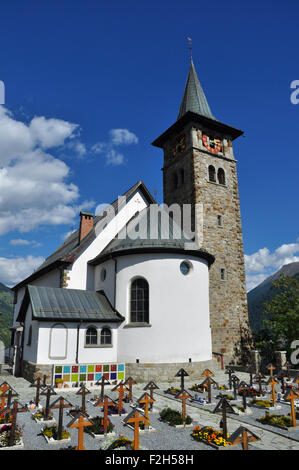 (Église) Friedhofkapelle Ried-Morel à, Valais, Suisse Banque D'Images