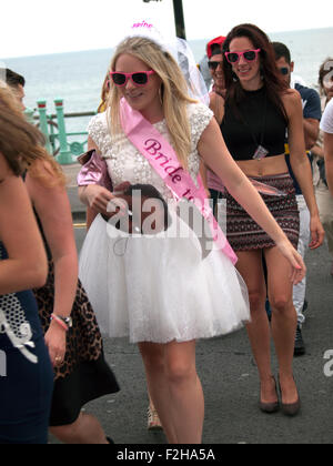 Un hen party vient à Brighton Banque D'Images