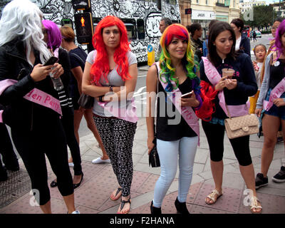 Un hen party vient à Brighton Banque D'Images