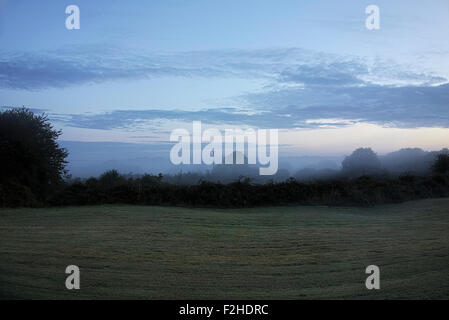 De brume à l'aube dans les régions rurales Cornwall UK Banque D'Images