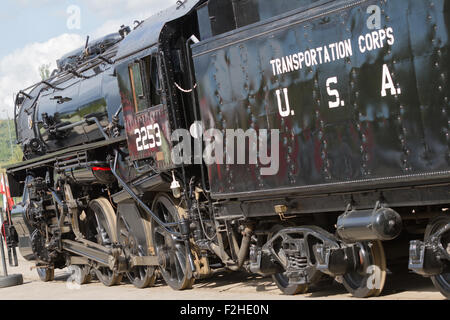 Shildon, comté de Durham, Royaume-Uni. 19 Septembre, 2015. La DEUXIÈME GUERRE MONDIALE L'automne sur le thème de la locomotion à vapeur au Gala, le Musée National du chemin de fer à Shildon. S160 2253 - ex US Army Corps Transport faites par locomotive Baldwin à Philadelphie, USA, et expédiés en Angleterre en mai 1943. Crédit : Andrew Nicholson/Alamy Live News Banque D'Images