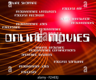 Films en ligne représentant World Wide Web et Picture Show Banque D'Images