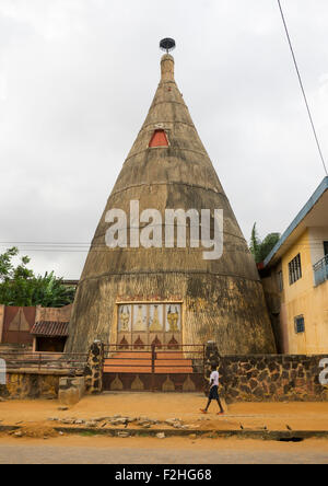 Le Bénin, en Afrique de l'Ouest, Porto-Novo, temple zangbeto Banque D'Images