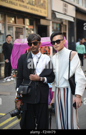 Brewer Street, Londres, Royaume-Uni. 19 septembre 2015. La Semaine de la mode de Londres, qui aura lieu pendant le parking NCP à Soho. Banque D'Images